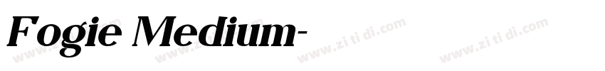 Fogie Medium字体转换